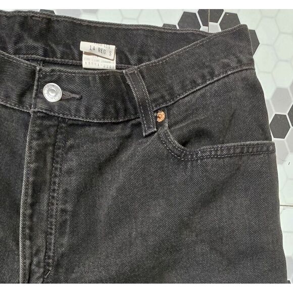 VINTAGE 2000 LEVIS 550 WOMENS JEANS SZ 14 R (32×28) RELAXED FIT TAPERED BLACK - Picture 2 of 16